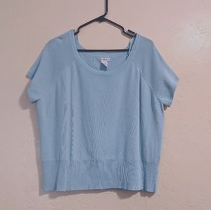 Baby blue scoop neck